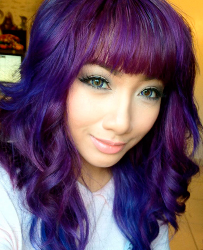 Girl with purple hair