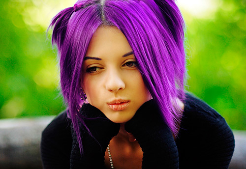 Perfect shades of purple hair color