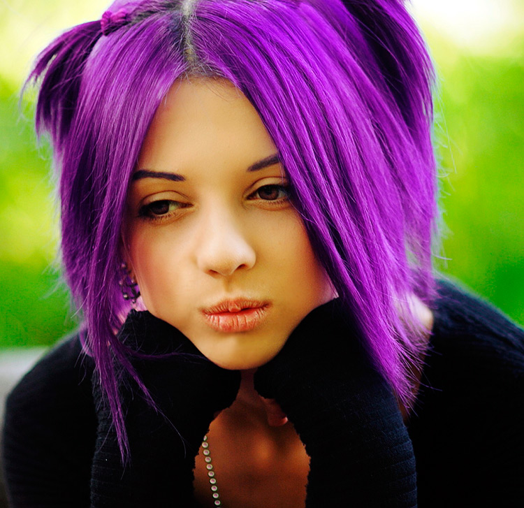 Purple hair color