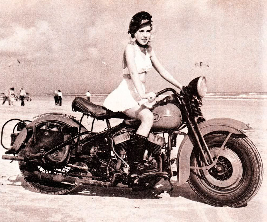 Girl on a motorcycle