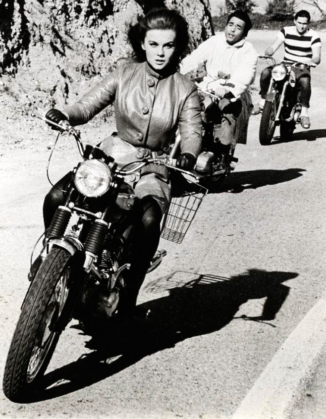 Girl on a motorcycle