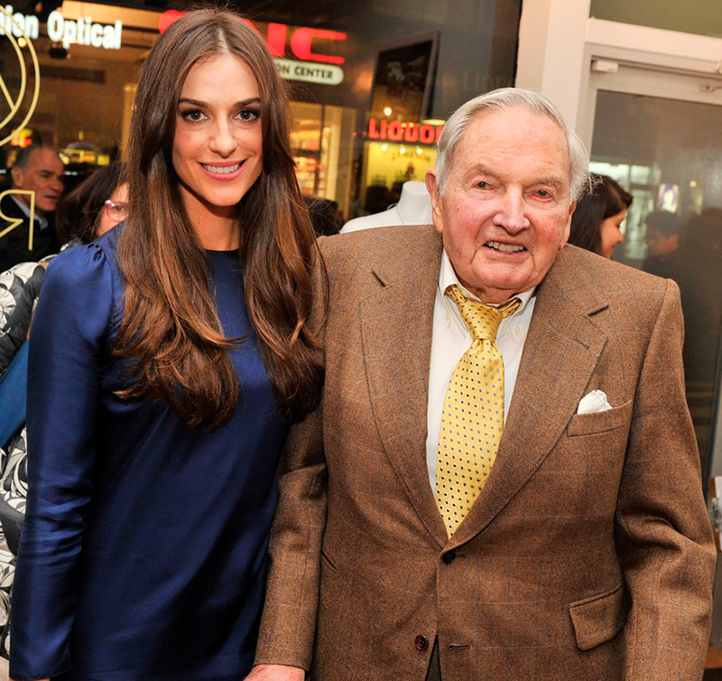 David Rockefeller and granddaughter Ariana