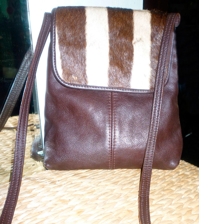 Men's bag with fur