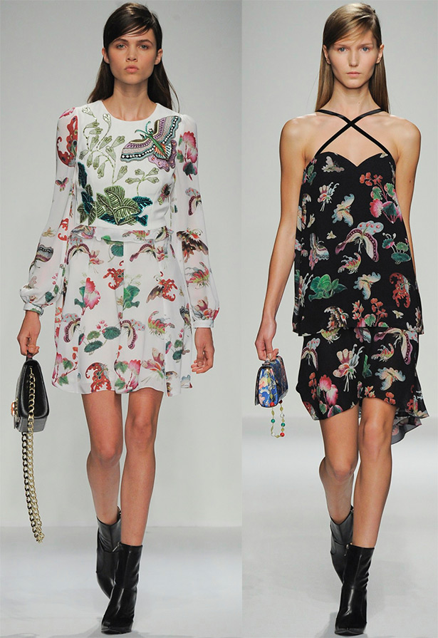 Butterfly prints on dresses