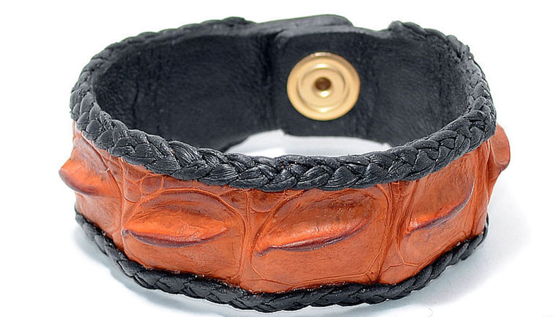 crocodile leather bracelet