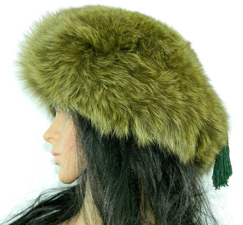 Green fur hat