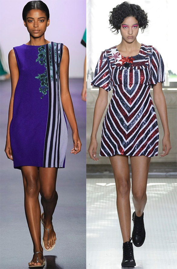 Unusual stripes in fashion collections