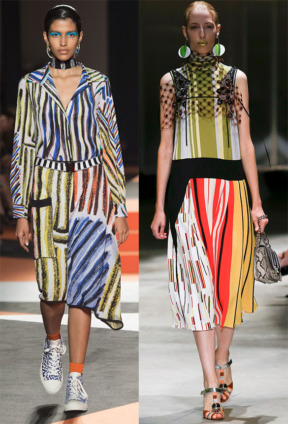 Unusual stripes in fashion collections