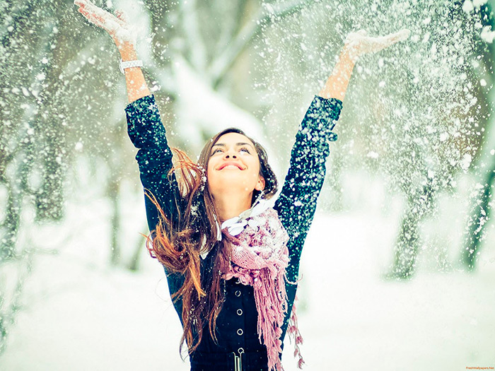 Girl in the snow