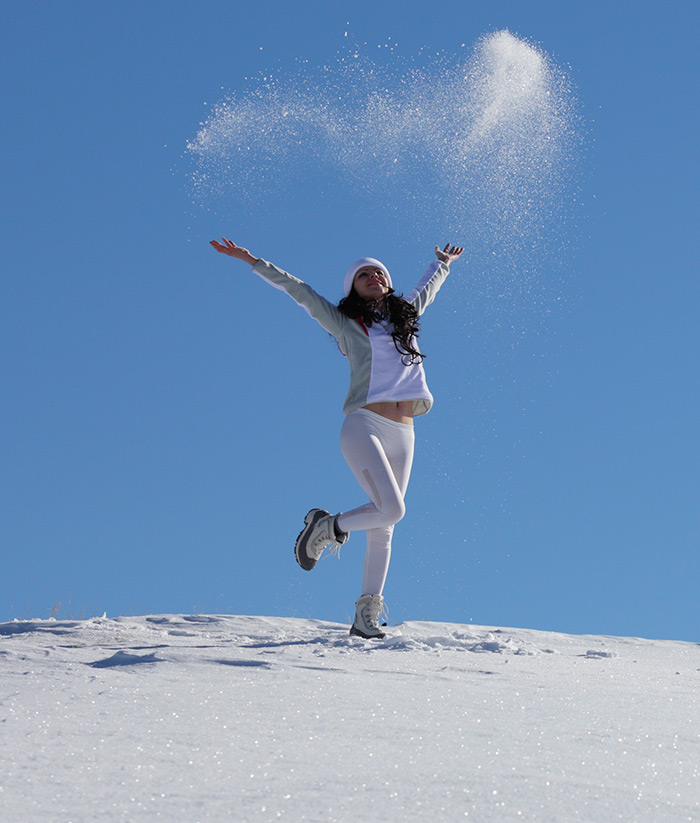 Girl in the snow