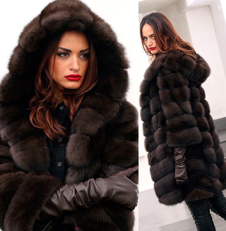 Sable fur coat