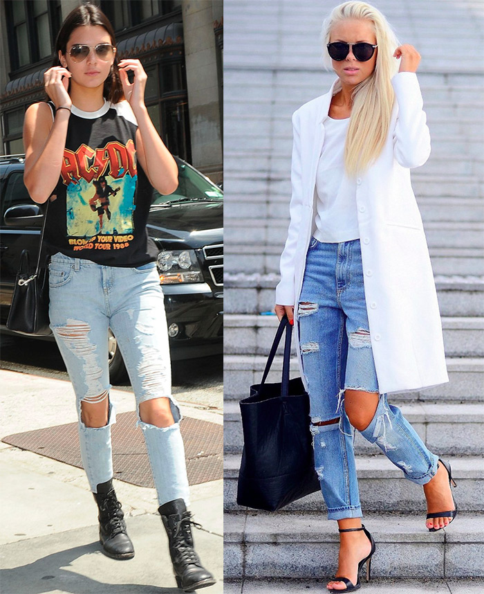 Fashion ripped jeans