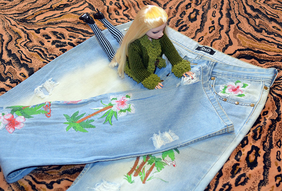 Doll Masha and jeans