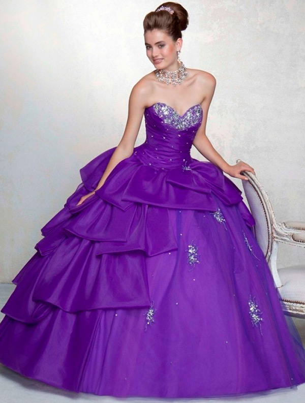 Purple wedding dress