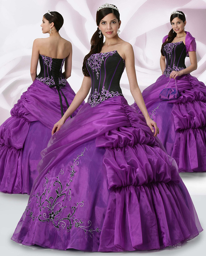 Luxurious purple dress