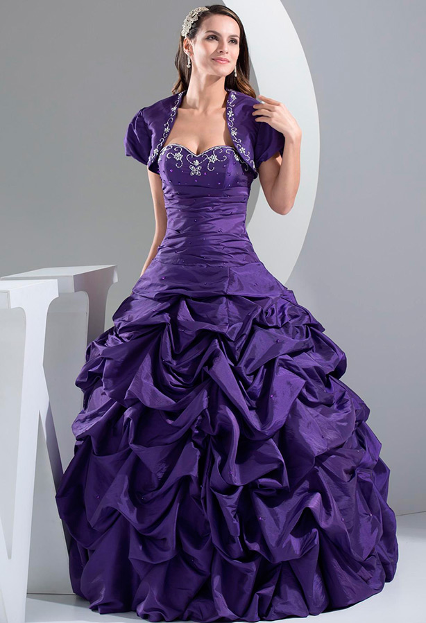 Luxurious purple dress