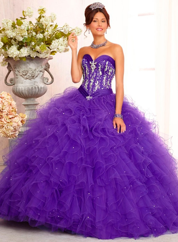 Purple wedding dress