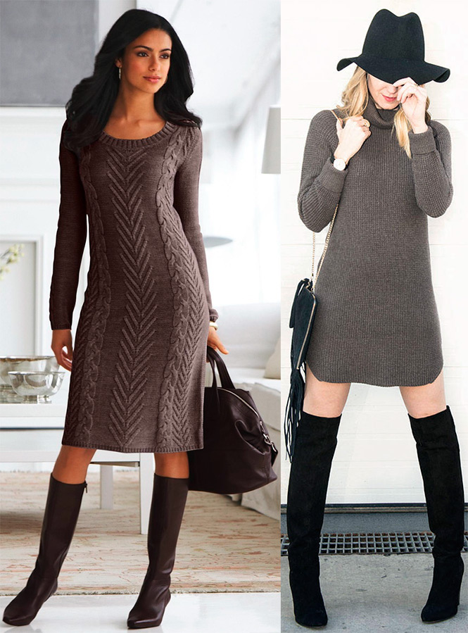 Knitted sweater dress