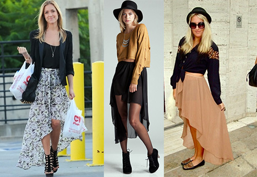 Choosing an asymmetrical skirt with a train