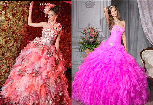 Pink wedding dress - best models