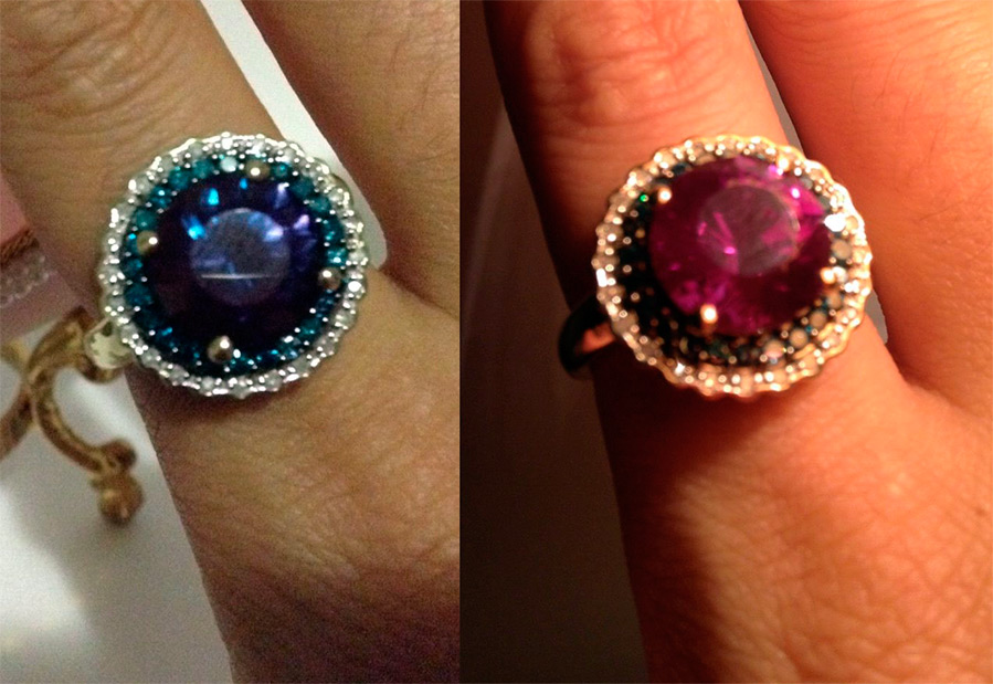 Ring with natural alexandrite