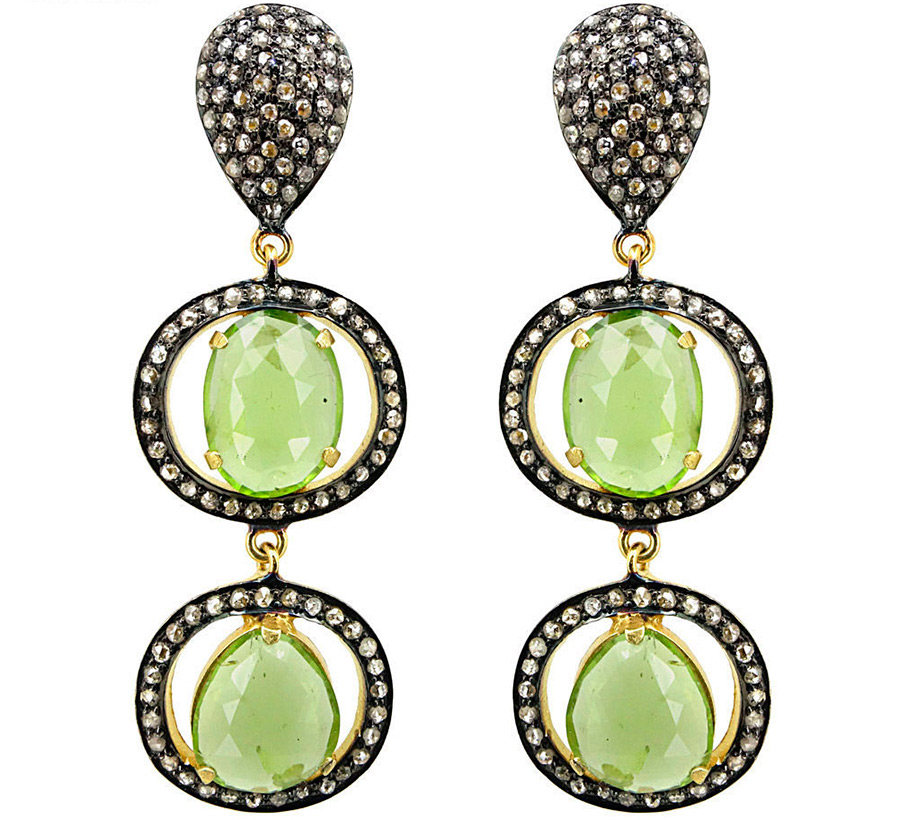 Chrysolite earrings