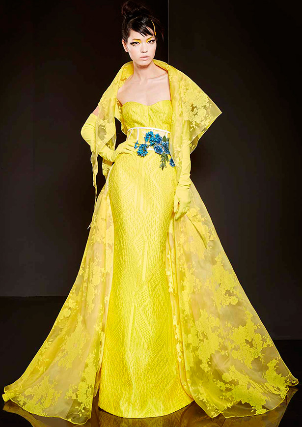 Amazingly beautiful yellow wedding dresses