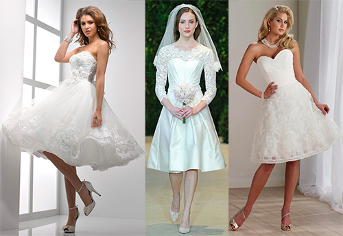 Short but luxurious wedding dresses