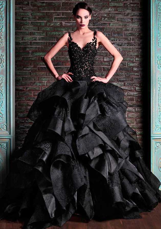 Beautiful black wedding dress