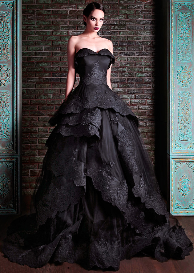 Beautiful black wedding dress