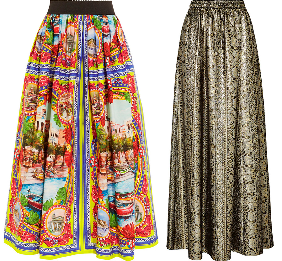 Fashionable long skirts