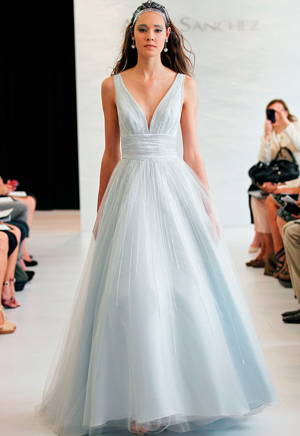 Blue wedding dress