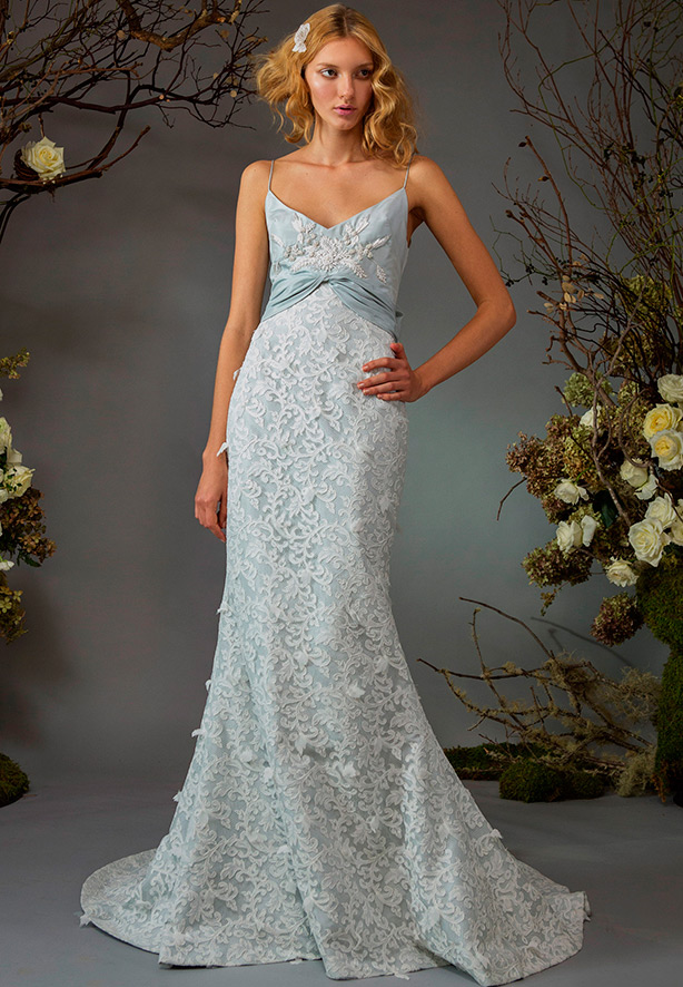 Blue wedding dress