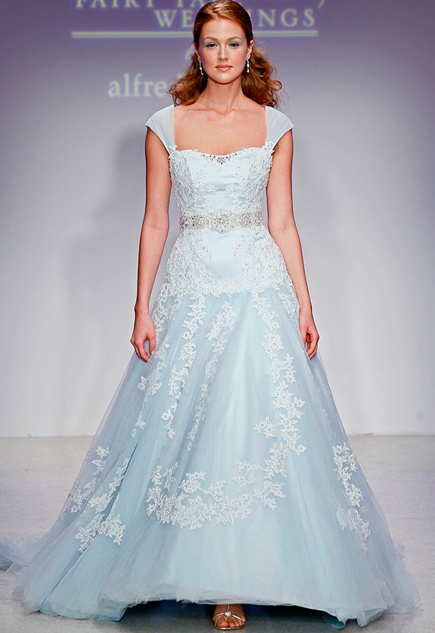 Blue wedding dress