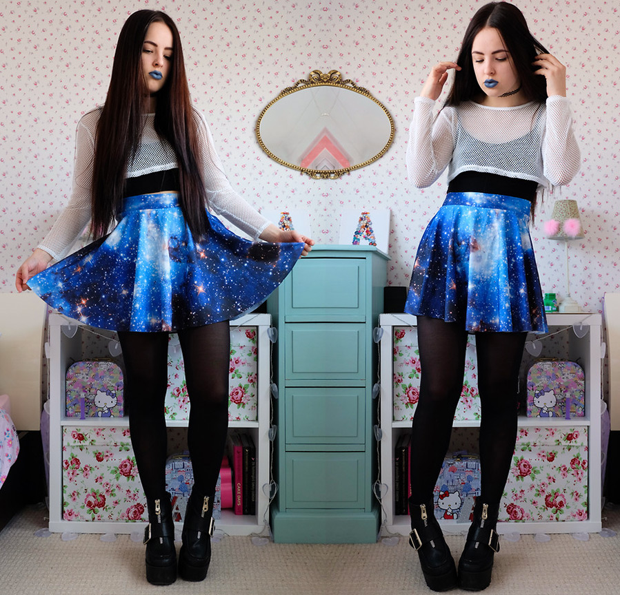 Clothing with space prints