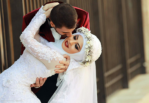 Wedding hijab and muslim brides