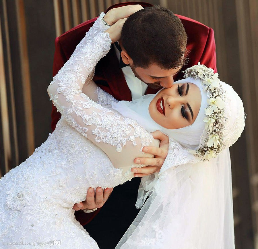 Wedding dresses hijabs for the bride