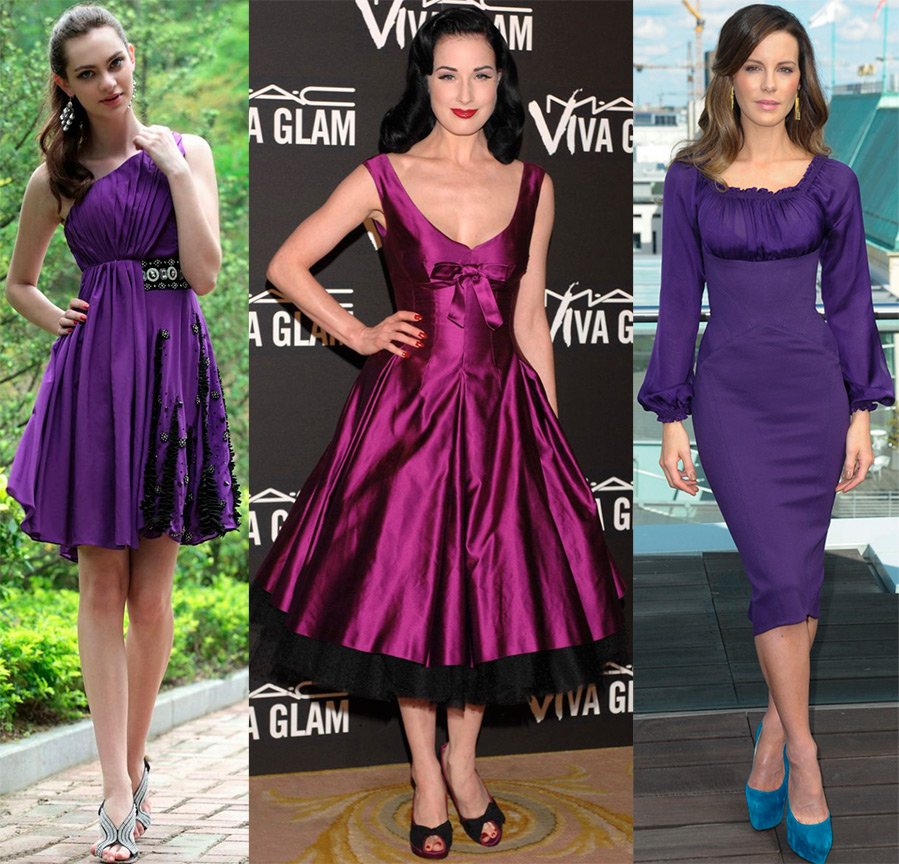 Purple dresses