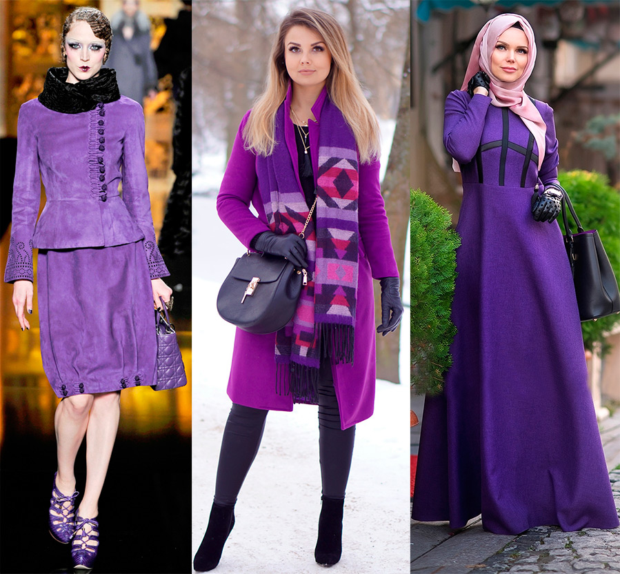 Purple color in clothes