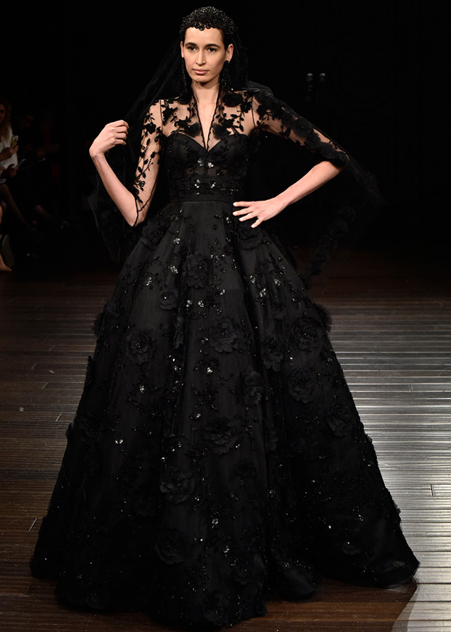 Naeem Khan Black Wedding Dress