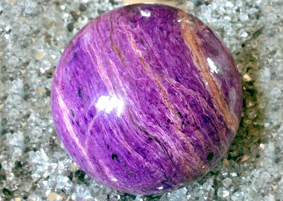 Charoite stone ball