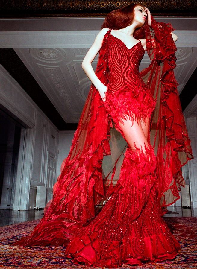 Red dress for the Bathory look