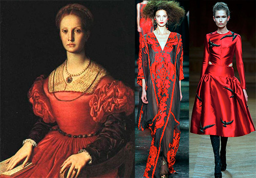 Red bloody dress for the look of Elizabeth Bathory