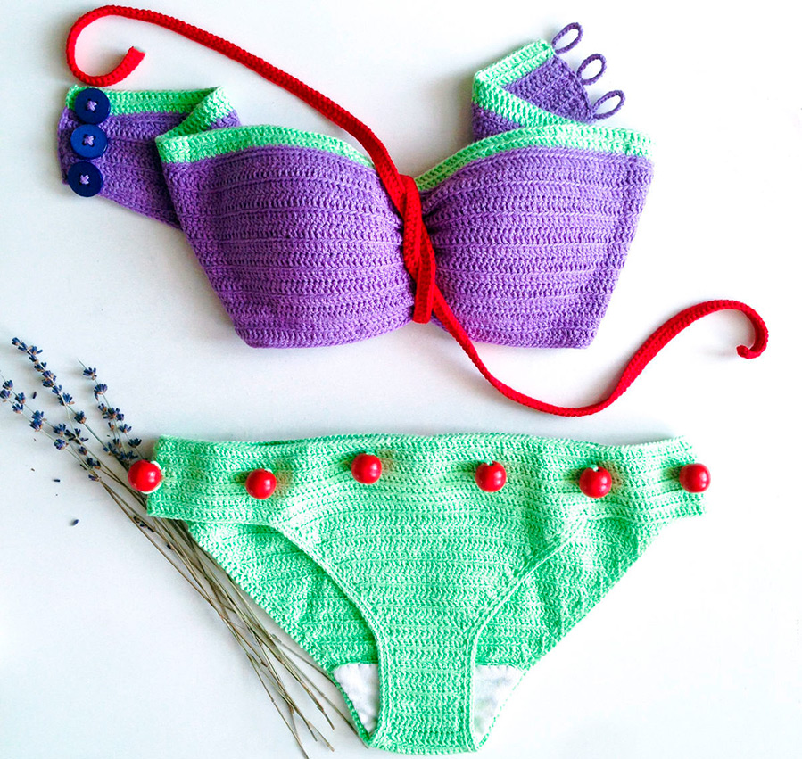 Knitted swimsuit