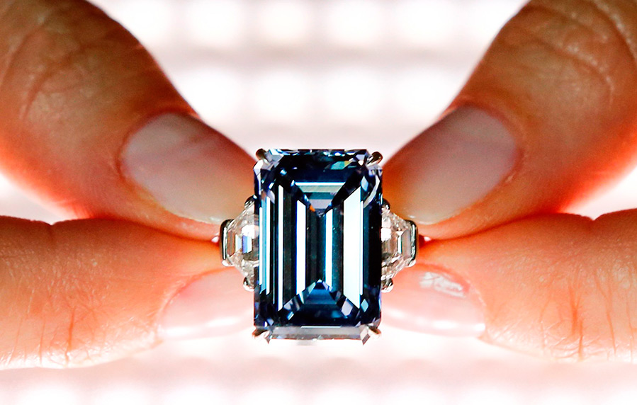 The most expensive blue diamond