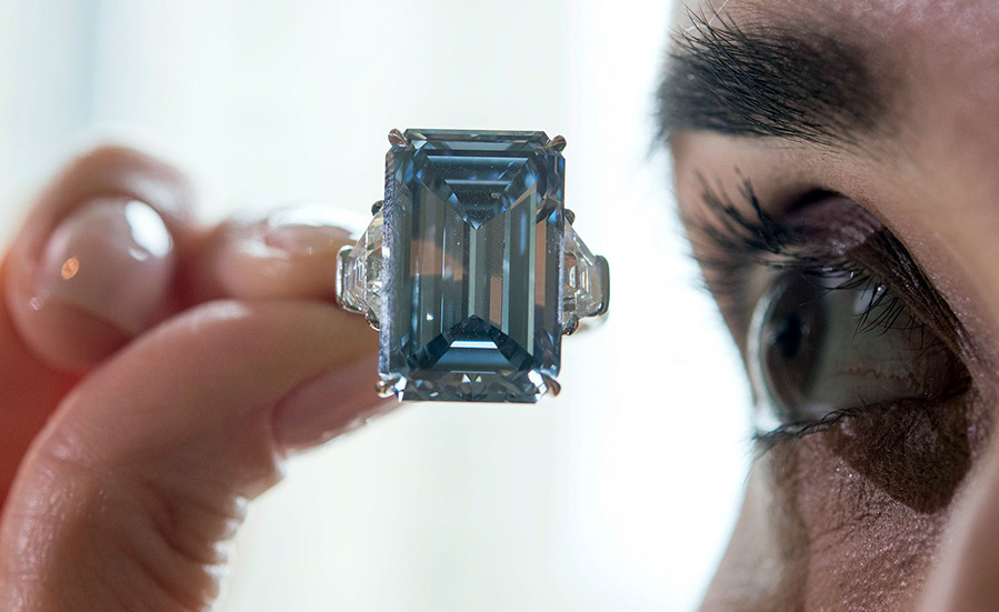 The most expensive blue diamond