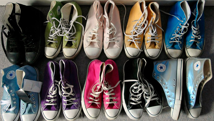 Converse sneakers in different shades