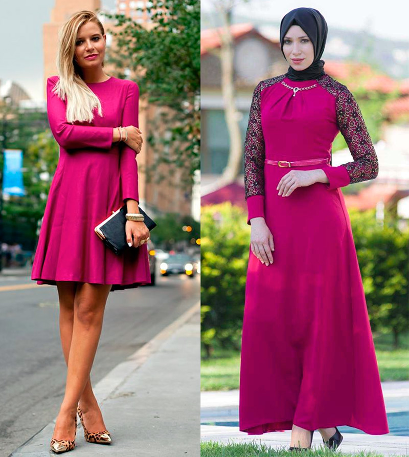 Fuchsia dress - photos of the best images