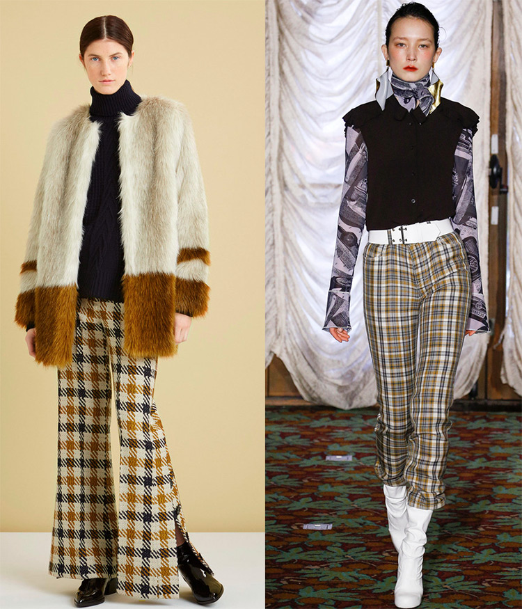 Women's plaid trousers