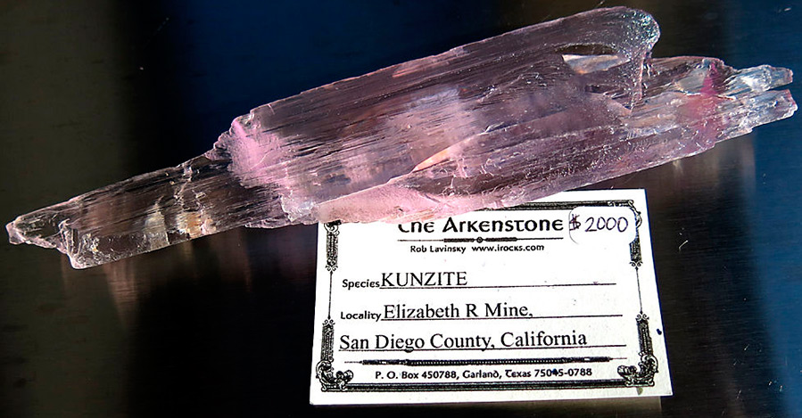 Kunzite crystal